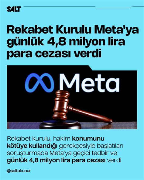 Rekabet Kurulundan META’ya günlük 4,8 milyon lira ceza